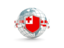 Tonga. Globe with shield. Download icon.