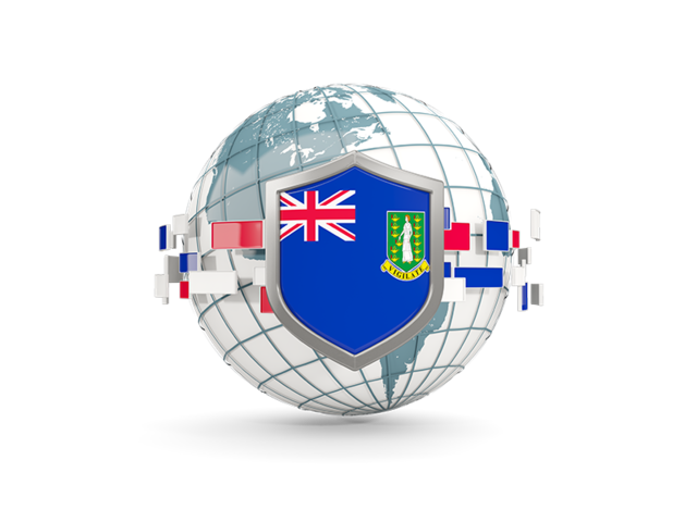 Globe with shield. Download flag icon of Virgin Islands at PNG format