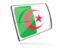 Algeria. Glossy rectangular icon. Download icon.