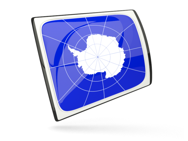 Glossy rectangular icon. Download flag icon of Antarctica at PNG format