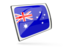 Australia. Glossy rectangular icon. Download icon.