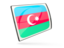 Azerbaijan. Glossy rectangular icon. Download icon.