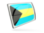 Bahamas. Glossy rectangular icon. Download icon.