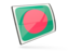 Bangladesh. Glossy rectangular icon. Download icon.