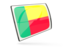 Benin. Glossy rectangular icon. Download icon.