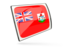 Bermuda. Glossy rectangular icon. Download icon.