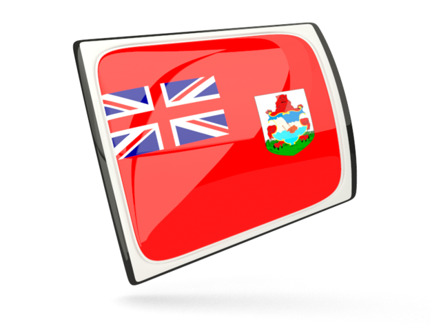 Glossy rectangular icon. Download flag icon of Bermuda at PNG format