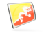 Bhutan. Glossy rectangular icon. Download icon.