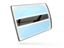 Botswana. Glossy rectangular icon. Download icon.