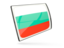 Bulgaria. Glossy rectangular icon. Download icon.