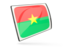 Burkina Faso. Glossy rectangular icon. Download icon.