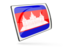 Cambodia. Glossy rectangular icon. Download icon.