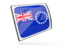 Cook Islands. Glossy rectangular icon. Download icon.