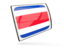 Costa Rica. Glossy rectangular icon. Download icon.