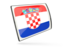 Хорватия. Глянцевая прямоугольная иконка. Скачать иллюстрацию.