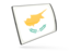 Cyprus. Glossy rectangular icon. Download icon.