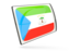 Equatorial Guinea. Glossy rectangular icon. Download icon.