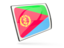 Эритрея. Глянцевая прямоугольная иконка. Скачать иллюстрацию.