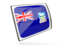 Falkland Islands. Glossy rectangular icon. Download icon.