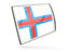 Faroe Islands. Glossy rectangular icon. Download icon.