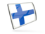 Finland. Glossy rectangular icon. Download icon.