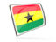 Ghana. Glossy rectangular icon. Download icon.