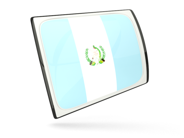 Glossy rectangular icon. Download flag icon of Guatemala at PNG format