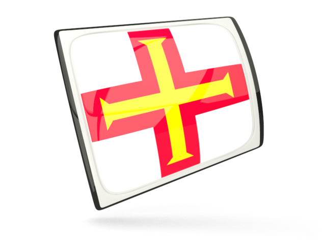 Glossy rectangular icon. Download flag icon of Guernsey at PNG format