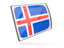 Исландия. Глянцевая прямоугольная иконка. Скачать иконку.