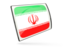 Iran. Glossy rectangular icon. Download icon.