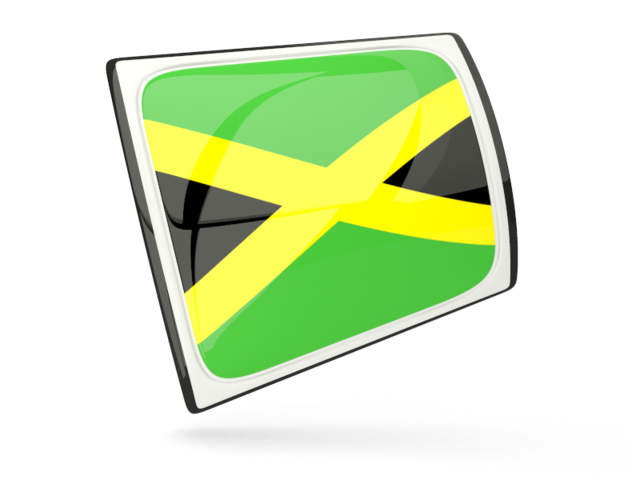 Glossy rectangular icon. Download flag icon of Jamaica at PNG format