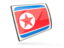 North Korea. Glossy rectangular icon. Download icon.