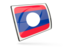 Laos. Glossy rectangular icon. Download icon.
