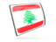Lebanon. Glossy rectangular icon. Download icon.