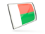 Madagascar. Glossy rectangular icon. Download icon.