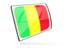 Mali. Glossy rectangular icon. Download icon.