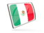 Mexico. Glossy rectangular icon. Download icon.