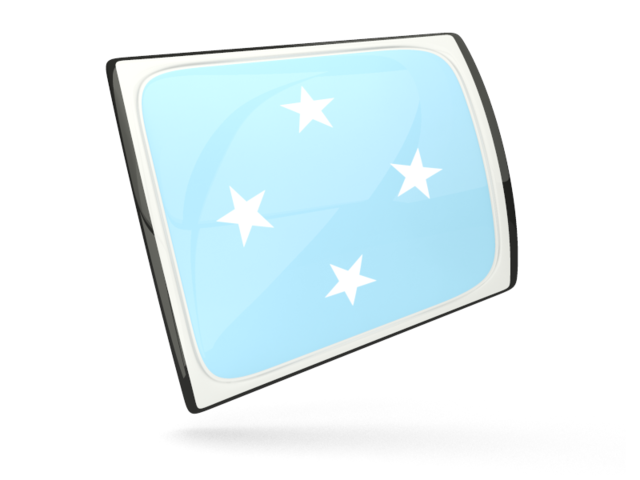 Glossy rectangular icon. Download flag icon of Micronesia at PNG format