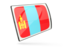 Mongolia. Glossy rectangular icon. Download icon.