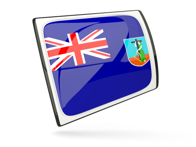 Glossy rectangular icon. Download flag icon of Montserrat at PNG format