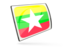 Myanmar. Glossy rectangular icon. Download icon.