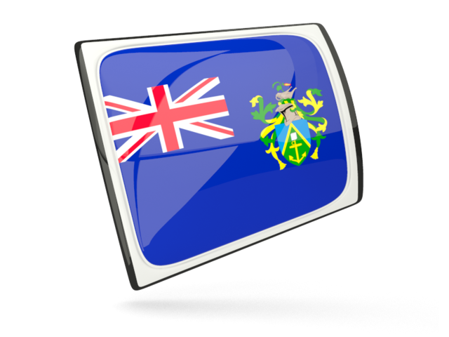 Glossy rectangular icon. Download flag icon of Pitcairn Islands at PNG format