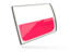 Poland. Glossy rectangular icon. Download icon.