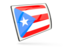 Puerto Rico. Glossy rectangular icon. Download icon.