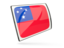 Samoa. Glossy rectangular icon. Download icon.