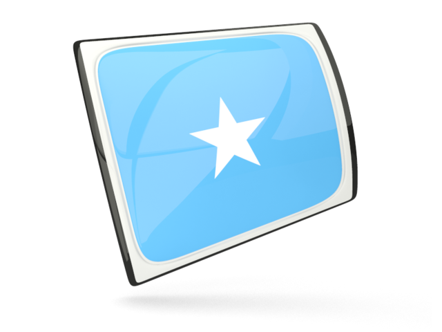 Glossy rectangular icon. Download flag icon of Somalia at PNG format