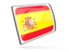 Spain. Glossy rectangular icon. Download icon.