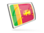 Sri Lanka. Glossy rectangular icon. Download icon.
