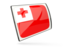 Tonga. Glossy rectangular icon. Download icon.