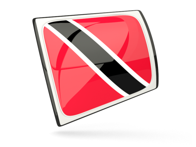 Glossy rectangular icon. Download flag icon of Trinidad and Tobago at PNG format